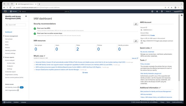 IAM Add Dashboard