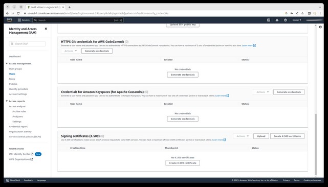 IAM HTTPS CodeCommit Credentials
