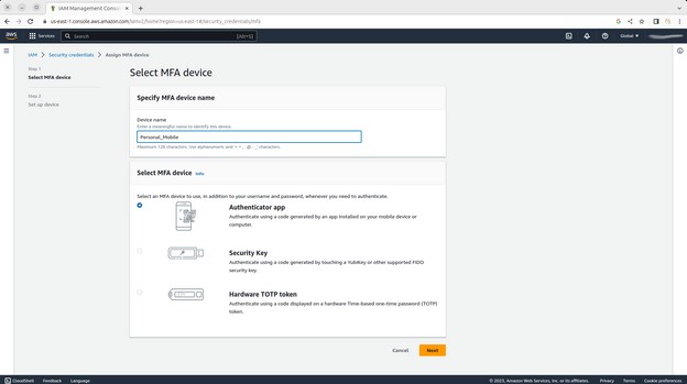 MFA Device Name