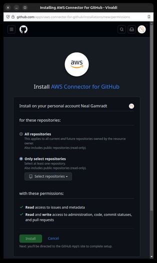 GitHub Initial Repository Selection